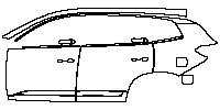 Chery Tiggo 8 PRO (BR) Exterior 2023 - (left) Door+Rear Fender+Side Skirt (without emblem on front door)