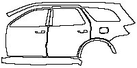 (left)Door+Side Skirt+Rear Fender