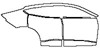 Ford Mach-E Select 2021 - (right) Door+Side Skirt+Rear Fender (without model emblem)