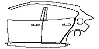 Ford Focus Hacthback 2023 - (left) Door+Rear Fender+Side Skirt
