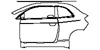 Fiat 500e 2 door 2021 - (left)Door+Side Skirt+Rear Fender