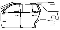GMC Yukon SLT 2021 - (left)Door+Side Skirt+Rear Fender (without door moldings,with ''YUKON'' emblem on Door)