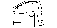 Ford Super Duty F-250 2020 - (left)Door+BC-Pillar+Rear Fender (with''6.7L'' ''PowerStroke'' emblem)