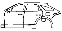 Genesis GV70 Exterior 2023 - (left)Door+Side Skirt+Rear Fender