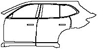 Geely Geely Galaxy E5 2024 - (left) Door+Rear Fender+Side Skirt