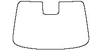 Hyptec Hyper GT Window 2023 - Windshield (with mirror and dotted area cutout , Edge ends at the inner side of dotted area)
