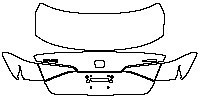 Honda Civic Sedan 2023 - Trunk Lid (with ''CIVIC'' , ''TOURING'' emblems)