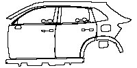 Honda ZR-V (EU) Exterior 2023 - (left) Door+Rear Fender+Side Skirt