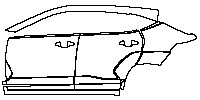 Hyundai Kona Electric Exterior 2024 - (left) Door+Rear Fender+Side Skirt