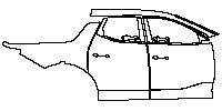 Hyundai Santa Cruz Exterior 2023 - (right) Door+Rear Fender+Side Skirt