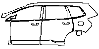 Ford EDGE ST-line 2020 - (left) Door+Side Skirt+Rear Fender