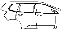 Ford EDGE ST-line 2020 - (right) Door+Side Skirt+Rear Fender