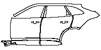 Jaguar F-Pace SVR 2018 - (left) Door+Side Skirt+Rear Fender