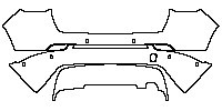 JEEP Compass Exterior 2023 - Rear Bumper (with 6 PDC , with 1 exhaust)