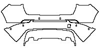 JEEP Compass Exterior 2023 - Rear Bumper (with 6 PDC , with 2 exhaust)