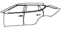 KIA EV6 Air 2021 - (left) Door+Side Skirt+Rear Fender