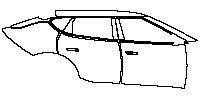 KIA EV6 Air 2021 - (right) Door+Side Skirt+Rear Fender