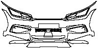 KIA EV6 GT-Line S 2021 - Bumper+Headlamp (with license trim, suitable for Europe model)