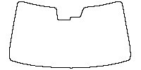 KIA Carnival (CN) Window 2021 - Windshield (with mirror and dotted area cutout)