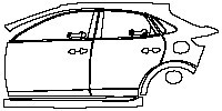 KIA Xceed (EU) Exterior 2020 - (left) Door+Side Skirt+Rear Fender