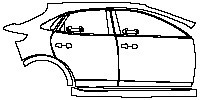 KIA Xceed (EU) Exterior 2020 - (right) Door+Side Skirt+Rear Fender