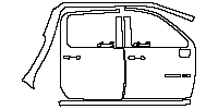 Chevrolet Silverado HD 2500 HD 2020 - (right) Door+Rear Fender+Side Skirt ( Crew Cab,with ''2500 HD''model emblem on front door)
