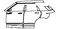 Land Rover Range Rover Evoque 5 Doors 2020 - (left) Door+BC Pillar+Rear Fender+Side Skirt