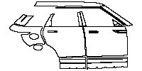 Land Rover Range Rover Evoque 5 Doors 2020 - (right) Door+BC Pillar+Rear Fender+Side Skirt