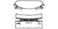 Land Rover Range Rover Evoque 5 Doors 2012 - Trunk Lid/Hatch/Tail (with ''RANGE ROVER'' ''P###'' ''EVOQUE'' emblem,with elliptic