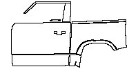 Land Rover Defender 90 2020 - (left) Door+Rear Fender