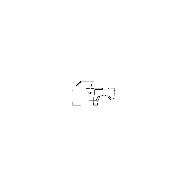 Land Rover Defender 90 2020 - (left) Door+Side Skirt+Rear Fender (with Deployable Roof Ladder on rear fender)