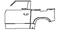 Land Rover Defender 90 2020 - (left) Door+Side Skirt+Rear Fender (with Deployable Roof Ladder on rear fender)