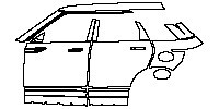 Land Rover Range Rover Evoque 5 Doors 2012 - (left)Door+Side Skirt+Rear Fender (with Charging Port on fender)
