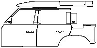 Land Rover Defender 110 2020 - (left) Door+BC Pillar+Rear Fender+Side Skirt (with Explorer Package)