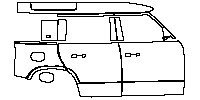 Land Rover Defender 110 2020 - (right) Door+BC Pillar+Rear Fender+Side Skirt