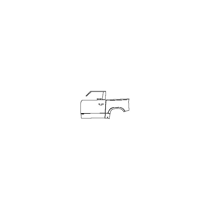 Land Rover Defender 90 2020 - (left) Door+Side Skirt+Rear Fender (with ''DEFENDERX'' emblem on side skirt)