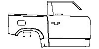 Land Rover Defender 90 2020 - (right) Door+Side Skirt+Rear Fender (with ''DEFENDERX'' emblem on side skirt)