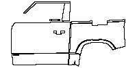 Land Rover Defender 90 2020 - (left) Door+Side Skirt+Rear Fender (with Deployable Roof Ladder on rear fender, with ''DEFENDERX''