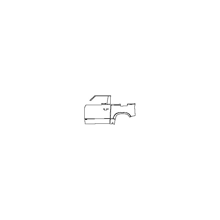 Land Rover Defender 90 2020 - (left) Door+Side Skirt+Rear Fender (with Deployable Roof Ladder on rear fender, with ''V8'' emblem