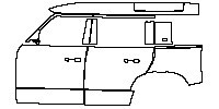 Land Rover Defender 110 2020 - (left) Door+BC Pillar+Rear Fender+Side Skirt