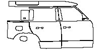 Land Rover Defender 110 2020 - (right) Door+BC Pillar+Rear Fender+Side Skirt