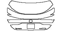 Lexus ES Exterior 2019 - Trunk Lid (with spoiler, with LEXUS and ES ##0h emblems.)