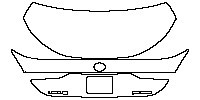 Lexus ES Exterior 2019 - Trunk Lid (without spoiler, with ''LEXUS'' and ''ES ##0'' model emblem)
