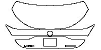 Lexus ES Exterior 2019 - Trunk Lid (without spoiler, with ''LEXUS'' and ''ES ##0h'' model emblem)