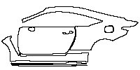 Lexus RCF Exterior 2020 - (left) Door+Rear Fender+Side Skirt (with carbon package)