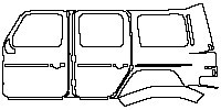 Mercedes-Benz G Class G500 2013 - (left) Door+B Pillar+Rear Fender (with ''GXX0'' emblem on rear fender)