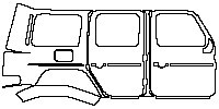 Mercedes-Benz G Class G500 2013 - (right) Door+B Pillar+Rear Fender