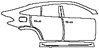 Mercedes-Benz GLE GLE Coupe 2020 - (right) Door+Side Skirt+Rear Fender