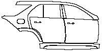 Mercedes-Benz GLE GLE SUV 2015 - (right) Door+Side Skirt+Rear Fender