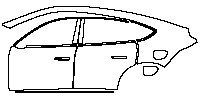 (left) Door+Side Skirt+Rear Fender